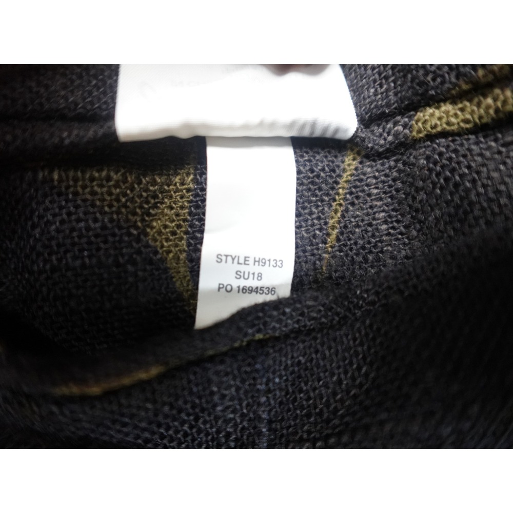 J.Crew Ludlow Linen Mens Large Olive Green Charcoal Tropical Leaf Print Blazer - Picture 13 of 15
